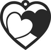 Heart ornament valentines gifts - Para archivos DXF CDR SVG cortados con láser - descarga gratuita