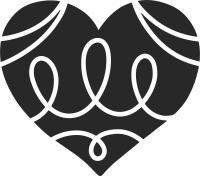 Heart wall decor valentines - For Laser Cut DXF CDR SVG Files - free download