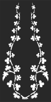 flowers decorative wall screen pattern panel - For Laser Cut DXF CDR SVG Files - free download