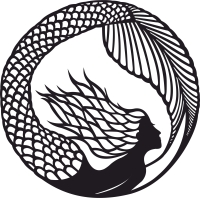 Mermaid wall decor - For Laser Cut DXF CDR SVG Files - free download
