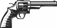 Gun pistol bullet - For Laser Cut DXF CDR SVG Files - free download