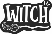 witch Halloween clipart - For Laser Cut DXF CDR SVG Files - free download