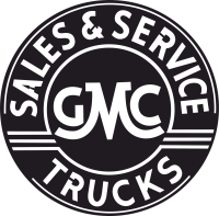 GMC Trucks Sales and Service logo - fichier DXF SVG CDR coupe, prêt à découper pour plasma routeur laser