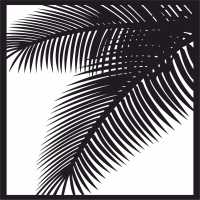 palm leaves wall art decor - For Laser Cut DXF CDR SVG Files - free download