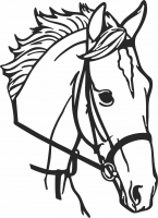 Horse face  clipart - For Laser Cut DXF CDR SVG Files - free download