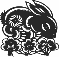 happy easter bunny clipart - Para archivos DXF CDR SVG cortados con láser - descarga gratuita