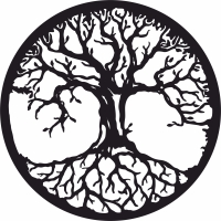 tree of life wall spiritual art - Para archivos DXF CDR SVG cortados con láser - descarga gratuita