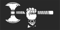 vikings warrior hand holding axe - Para archivos DXF CDR SVG cortados con láser - descarga gratuita