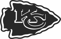 kansas city chiefs American football team logo - For Laser Cut DXF CDR SVG Files - free download