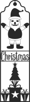 santa christmas decor with gifts - For Laser Cut DXF CDR SVG Files - free download
