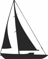 sailboat sailing ship - fichier DXF SVG CDR coupe, prêt à découper pour plasma routeur laser