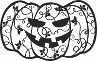 pumkin Halloween decoration - Para archivos DXF CDR SVG cortados con láser - descarga gratuita