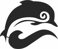 Silhouette Dolphin clipart - Para archivos DXF CDR SVG cortados con láser - descarga gratuita