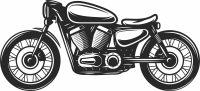 Old vintage motorcycle - For Laser Cut DXF CDR SVG Files - free download