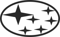 Subaru logo - For Laser Cut DXF CDR SVG Files - free download