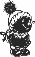 Christmas snowman cliparts - Para archivos DXF CDR SVG cortados con láser - descarga gratuita