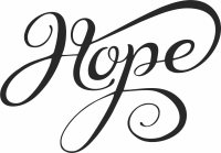 Hope Wall sign - For Laser Cut DXF CDR SVG Files - free download