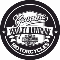 genuine harley davidson motorcycle - Para archivos DXF CDR SVG cortados con láser - descarga gratuita