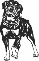 Rottweiler dog clipart - fichier DXF SVG CDR coupe, prêt à découper pour plasma routeur laser