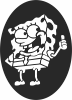 spongebob clipart - For Laser Cut DXF CDR SVG Files - free download