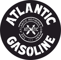 Vintage Atlantic Gasoline Logo Retro Sign - fichier DXF SVG CDR coupe, prêt à découper pour plasma routeur laser