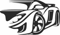 sport Car wall decor - For Laser Cut DXF CDR SVG Files - free download