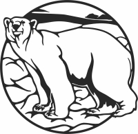 Polar bear wall decor - For Laser Cut DXF CDR SVG Files - free download