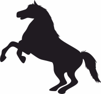 Horse Rearing art - Para archivos DXF CDR SVG cortados con láser - descarga gratuita