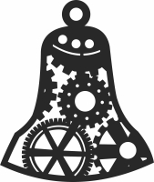 christmas bell for tree decoration - For Laser Cut DXF CDR SVG Files - free download