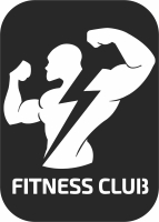 Bodybuilder wall fitness sign - Para archivos DXF CDR SVG cortados con láser - descarga gratuita