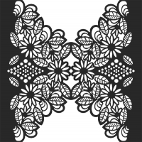 Patrón floral decorativo para archivos DXF CDR SVG cortados con láser - descarga gratuita