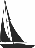sailboat sailing ship - For Laser Cut DXF CDR SVG Files - free download