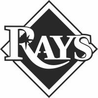 Tampa Bay Rays professional baseball logo - fichier DXF SVG CDR coupe, prêt à découper pour plasma routeur laser