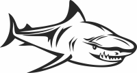 Shark cliparts - fichier DXF SVG CDR coupe, prêt à découper pour plasma routeur laser