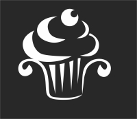 cupcake cup art sign - Para archivos DXF CDR SVG cortados con láser - descarga gratuita