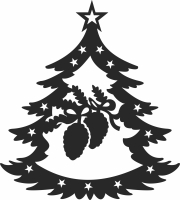 Christmas decor santa tree - For Laser Cut DXF CDR SVG Files - free download
