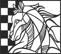 Horse clipart decor geometric - Para archivos DXF CDR SVG cortados con láser - descarga gratuita