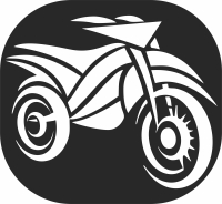 motorcycle clipart - Para archivos DXF CDR SVG cortados con láser - descarga gratuita