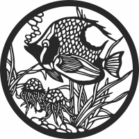fish cliparts scene - For Laser Cut DXF CDR SVG Files - free download