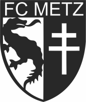 FC Metz Logo football - fichier DXF SVG CDR coupe, prêt à découper pour plasma routeur laser