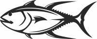 yellowfin tuna fish - For Laser Cut DXF CDR SVG Files - free download
