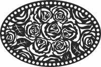 flowers wall decor - For Laser Cut DXF CDR SVG Files - free download