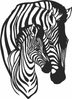 Zebra and baby cliparts - Para archivos DXF CDR SVG cortados con láser - descarga gratuita