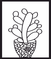 Succulents cactus Plant pot - Para archivos DXF CDR SVG cortados con láser - descarga gratuita