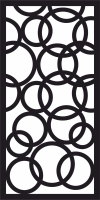 decorative circles panel screen pattern partition - For Laser Cut DXF CDR SVG Files - free download