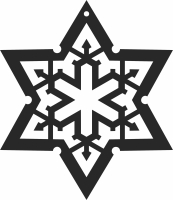 Star ornament christmas tree decoration - Para archivos DXF CDR SVG cortados con láser - descarga gratuita