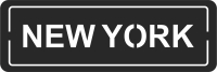 new york wall plaque sign - For Laser Cut DXF CDR SVG Files - free download