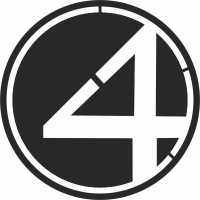 four Marvel Avengers logo - For Laser Cut DXF CDR SVG Files - free download