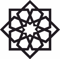 mandala persian art arabesque pattern - fichier DXF SVG CDR coupe, prêt à découper pour plasma routeur laser