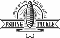 Fishing tackle logo - Para archivos DXF CDR SVG cortados con láser - descarga gratuita